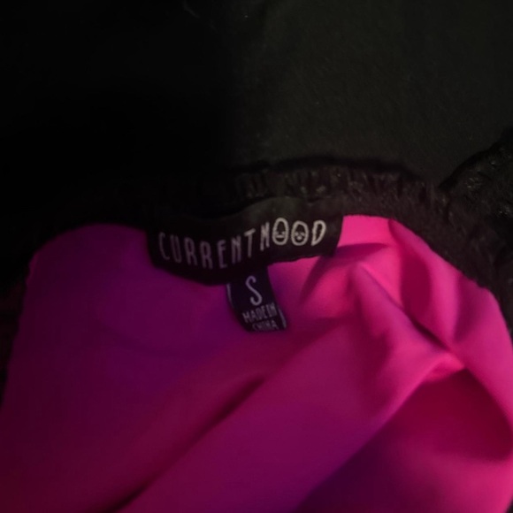 Current Mood Burgundy Slip with Black Lace Trim - Picture 4 of 4